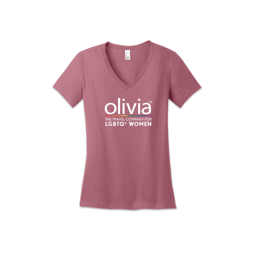 Coral Jubilee Collection | Olivia Tee Women's V Neck Tee