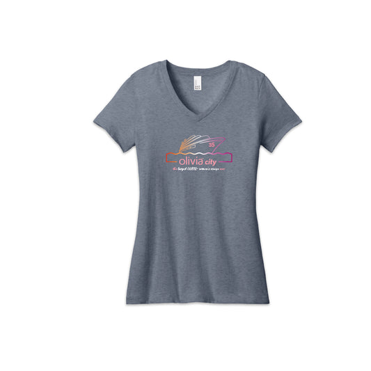 Coral Jubilee Collection | Olivia City Tee Women's V Neck Tee