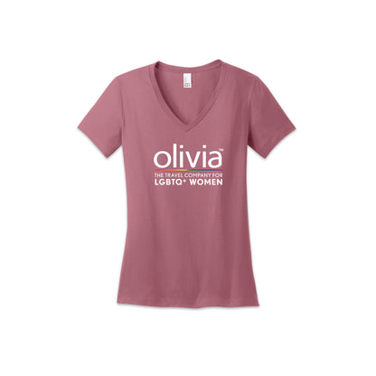 Coral Jubilee Collection | Olivia Tee Women's V Neck Tee