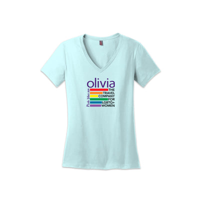 Pride Vibes Tee - Rainbow | Womens V Neck