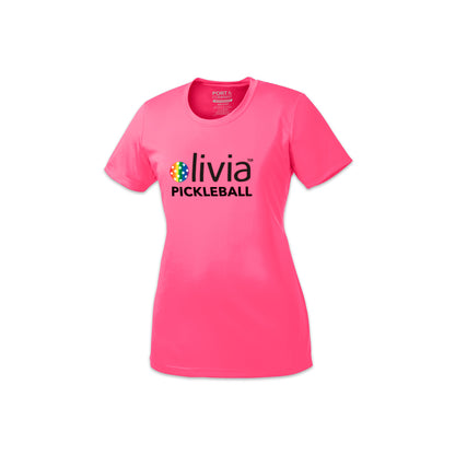 Rainbow Olivia Pickleball | Women's Crew Neck T-Shirt