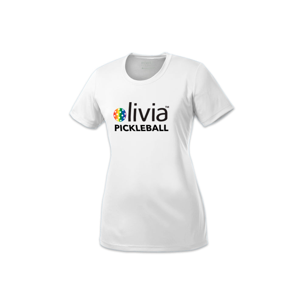 Rainbow Olivia Pickleball | Women's Crew Neck T-Shirt