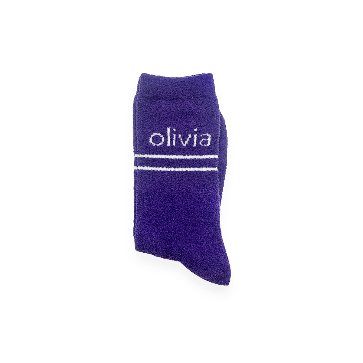 Olivia Purple Fuzzy Socks